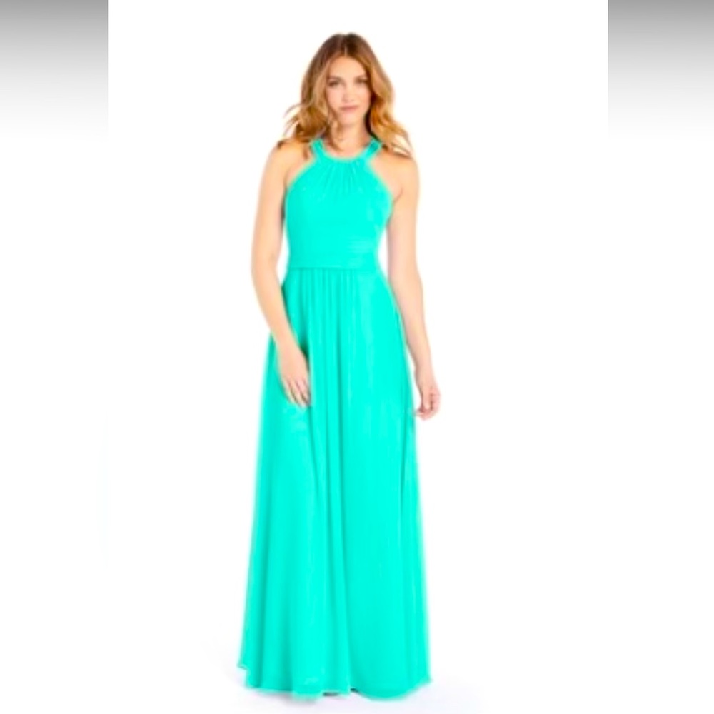 Azazie Aqua Bridesmaid Dress Size C - Custome
